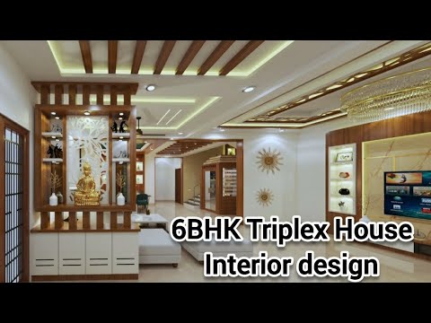 6BHK Triplex House with Home Theater Interior design || Hosakote,Bangalore || 3d design