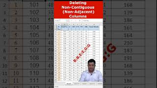 How to delete Non-Adjacent or Non-contiguous columns in Excel.#Shorts
