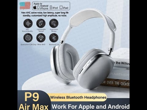 P9 Wireless Bluetooth Compatible Headphone with Noise Canceling Microphone | Techie Tips
