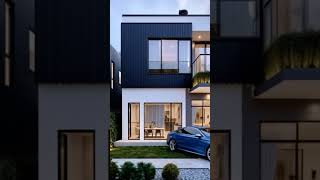 Luxury Modern House Tour | Stunning 2-Story Minimalist Design with Car Porch & Garden Exteriordesign