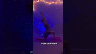 Yoga Glow Practice #galaxy #yogadaily #handstandpractice #warrior2 #peacefulwarrior #glow #yogaposes