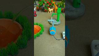 Mini hand pump project water with supply motor drinks for elephant cow farm #waterpump #shorts #303