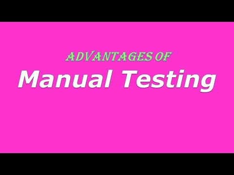 Advantages of Manual Testing | G C Reddy Software Testing |