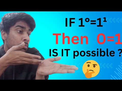 if  1⁰=1¹ then ,0=1 why? by HC verma sir|#hcverma#maths