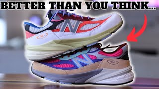 New Balance Action Bronson x 990v6 Made in USA 'Amazõnia' vs 'Untitled' Comparison