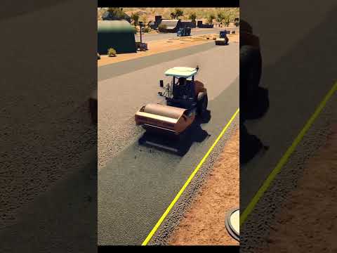 Compacting Gravel For Airstrip | Construction Simulator 22 #constructionsimulator #construction