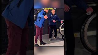 Little Boy Helps Old Man When Everyone Walks Away! #shorts