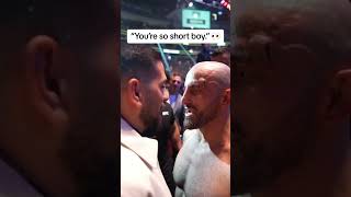 The first faceoff with Volkanovski & Topuria 👀 #UFC298