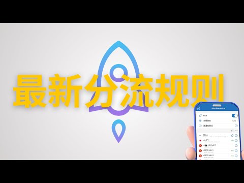最强小火箭Shadowrocket懒人配置分流规则，小白最强教程科学上网，从此，IOS智能翻墙指南，优化节点，提升网络稳定性