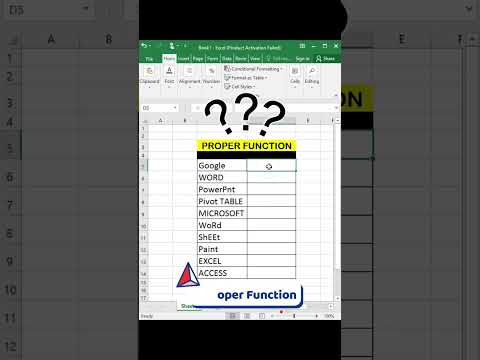 How to Use proper function in excel | proper | |Excel | Tricks & tips | #shorts #ytshort #tranding
