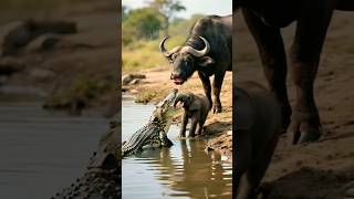 Unbelievable Animal Rescue Moment at the River #Shorts #AnimalInstinct #ViralVideo #NatureDrama