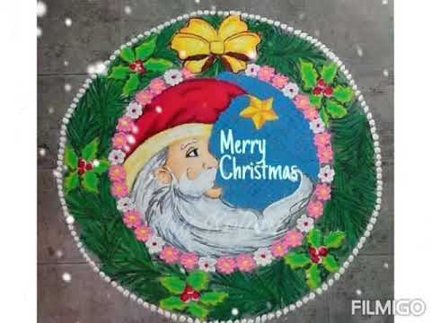 Christmas rangoli | DIY Christmas  decorations  ideas