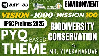 Day - 35 | Environment | Biodiversity Conservation | NM & AICSCC UPSC | Mr Vivekanandan