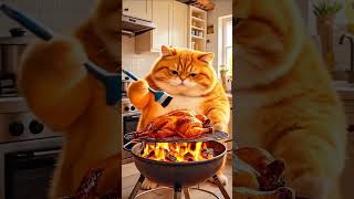 Funny Cat Eat This Chicken#techcat #funnycat #remotecontrol #meowpower #shortsvideo #petmemes