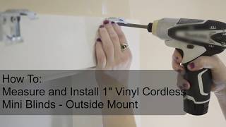 Lumino 1" Vinyl Cordless Mini Blind - Outside Mount Installation