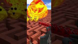 🔥 POU ARMY IN BIGMAZE CHASE ME IN GMOD! LASER GUN VS 999 POU?!