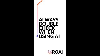 Always double check when using AI