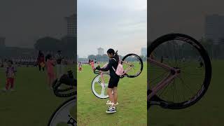 gowes monas ft Evelyn #fyp #viral #fixie #fixedgear