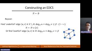 STOC 2023 - Session1B -Sublinear Algorithms for (1.5+ε)- Approximate Matching.