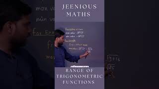 #MathsShorts #TrigonometryTricks #JEETricks #SinxCosx #RangeOfFunction