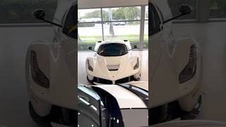 Unique Ferrari LaFerrari with a color-matched roof in Bianco Avus 🤍  #ferrari #laferrari