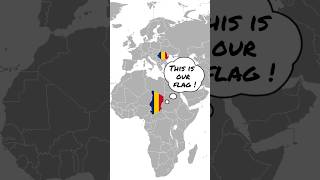 Why Do Romania and Chad Have The Same Flag?🇷🇴 #countries #flags #romania #chad