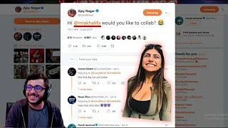 carryminati collaborates with mia Khalifa in live stream || #carryislive || #DEVROAST