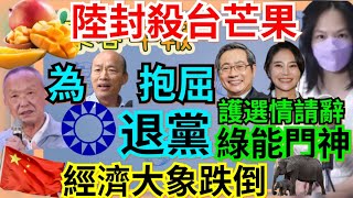 8.22.23【謝葉蓉│7 葉蓉早報新聞】影響總統大選?大陸封殺台芒果│護賴清德選情!賴勁麟辭雲豹董座│徐耀昌退黨！批侯為韓國瑜抱不平│侯郭金門尬場！侯友宜民調只剩13%？│沒救了？陸經濟「大象跌倒」