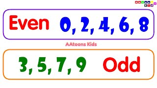 even and odd numbers for kids | Maths for Kids | learn Numbers |  @AAtoonsKids