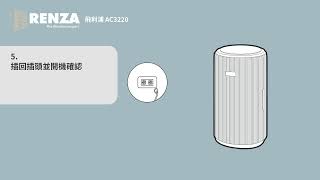 RENZA 濾網 適用 PHILIPS 飛利浦 AC3220 AC3220/80 抗敏奈米級空氣清淨機 更換說明
