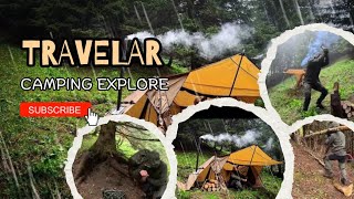 ⛈️Solo Camping in Heavy Rain All Night | Peaceful Storm & Tent Life in the Wilderness campingexplore