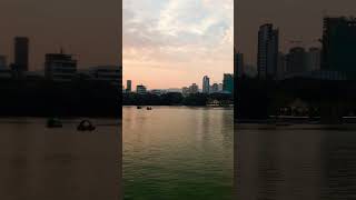 Wait for fountain at end | Talaopali at Thane. #shorts #shorts #youtube #sunset #sun #lake #thanakes