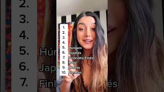 Idiomas más difíciles de aprender si hablas español! 🤯 #idiomas #language #polyglot #poliglota