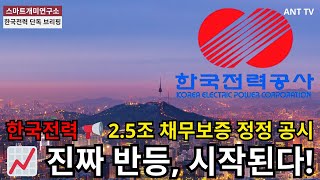 [한국전력 주가 전망] 2.5조 채무보증 정정 공시..! 드디어 반등 신호 떴다? 변경 된 공시를 토대로 주가 방향 핵심 체크! 지금 정말 중요한 구간입니다. 대응 필수!