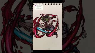 Gyutaro |stickman to anime drawing #demonslayer #gyutaro #anime #drawing #animeart #fyp #shorts #art