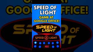 Speed of Light Game at Google Office! 🕹️💡 | Arcade Challenge #Shorts