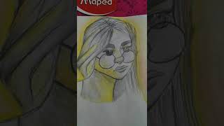 How to get glow effect with pencil color  #staedler #pencilcolordrawing