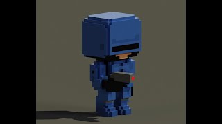 Augmented voxel art of the day #robocop #voxelartist #voxels #voxelart