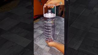 Contemporary Silicone 2 L Capacity Belt Straw Transparent Motivational Water Bottle #shorts