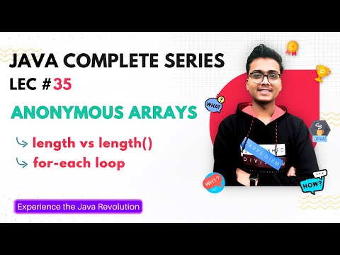 Anonymous arrays in java | java Tutorial #35