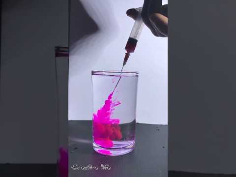 Reversed: Watch Pink Ink Separate in Water! 💧🌸 #shorts