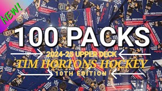 ➡️🆕️⬅️100-PACKS! 💯 2024-25 UPPER DECK TIM HORTONS 10TH EDITION 🏒  HOCKEY CARDS BOX BREAK #timhortons