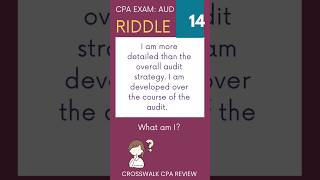 US CPA Exam: Audit and Attestation (AUD) - Riddle#uscpa #cpa #cpaexam #nasba #aicpa