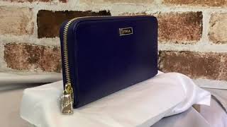 Furla 深藍色 長銀包