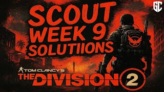 All Week 9 Scout Solutions – Crossroads Manhunt Guide | The Division 2