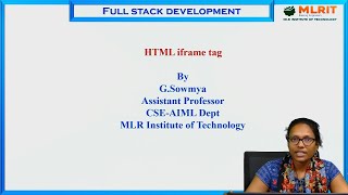 LEC07| Full Stack Development | HTML iframe Tag by  Mrs. G. Sowmya