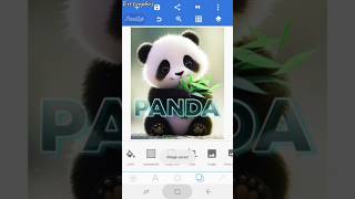 Cute Panda Text Design in Pixellab | pixellab tutorial #pixellab #shorts