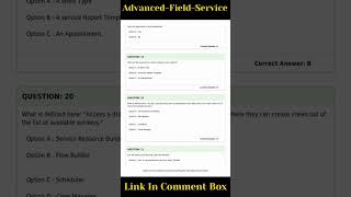 Advanced-Field-Service Questions & Answers | Salesforce Certified AFS Accredited Professional (WI25)