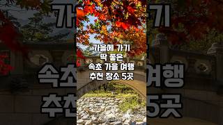 가을에 무조건 가야하는 강원도 속초 여행 추천 장소 5곳 #속초여행 #가을여행지추천