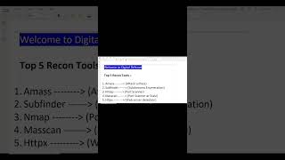 Best recon tools for bug bounty  #cybersecurity #bug #bugbounty #viralvideo #viralshorts #education